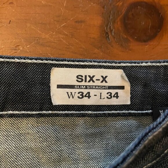 Buffalo Six-X Slim Straight Dark Wash Denim Jeans 34 x 34 - Picture 4 of 9